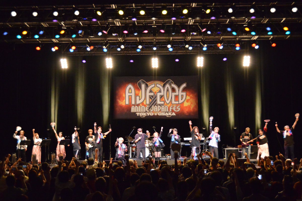 birthdaysong5's tweet photo. 「ANIME JAPAN FES 2026 “大阪夏の陣”」無事に終了しました!
数々の名曲がオンパレードされたライブはお楽しみいただけましたでしょうか？
熱い声援をありがとうございました👍
アンコールは、もちろん「バビル二世」🔥

#AJF2026
#ANIMEJAPANFES2026
#アニメジャパンフェス2026 https://t.co/RBrRLMmAY9