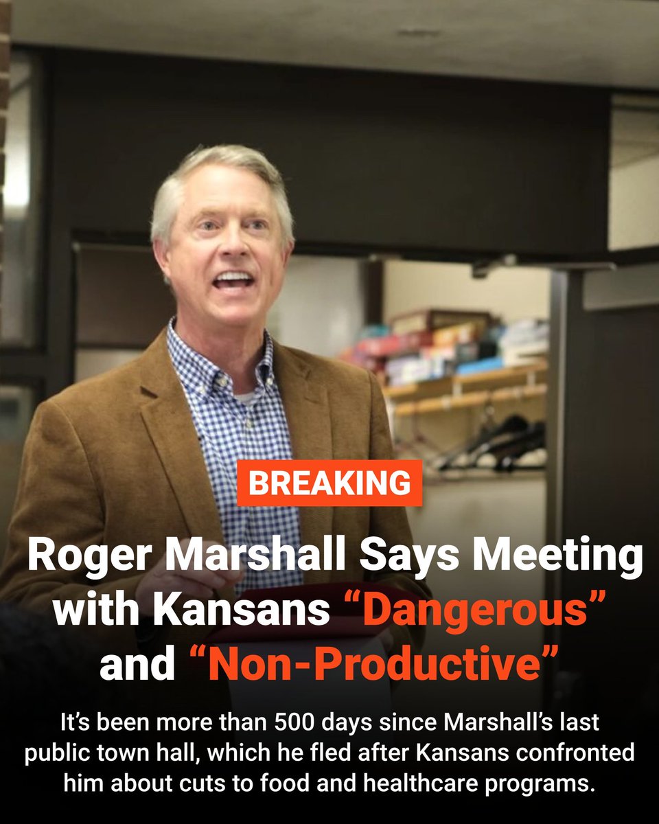 McDuB126's tweet photo. Roger Marshall fully supported Trump as he decimated rural Kansas. His unlawful tarriffs, his war of choice and the huge cuts to healthcare have left farmers with reduced markets, a fertilizer shortage which hasnt been realized yet and unaffordable healthcare if you can find any. https://t.co/On1eoMNQGJ
