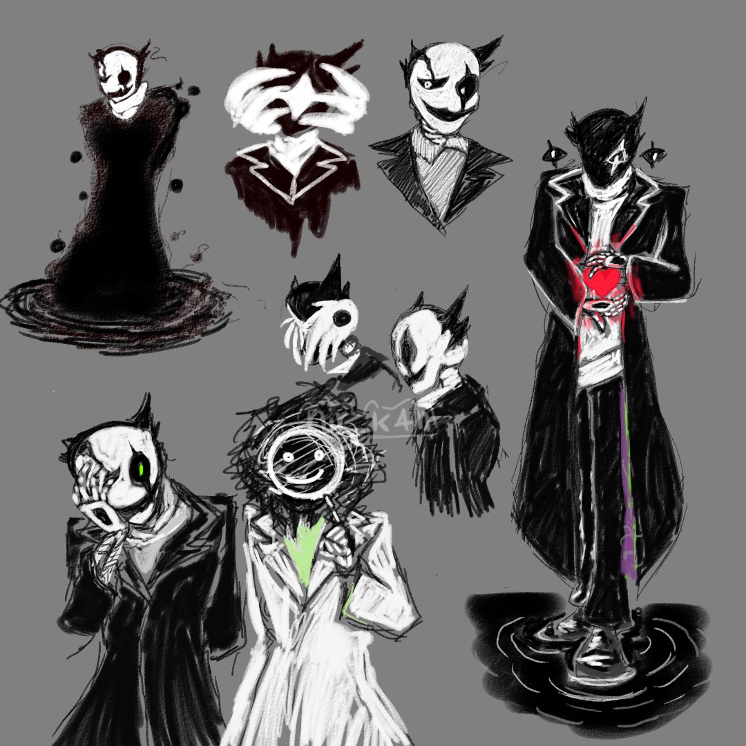 nir_k4n's tweet photo. Bocetos de como imagino a Gaster actualmente antes que no pueda reimaginarlo mas

#gaster https://t.co/xGZ8OvUAbv