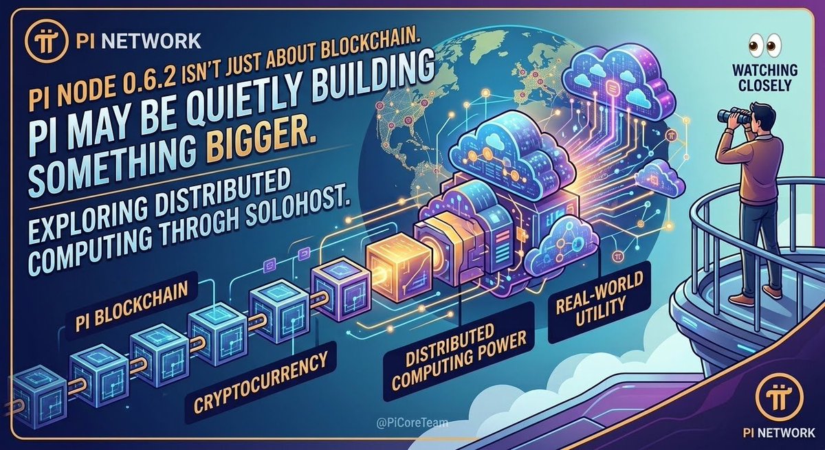 CTNewsApp's tweet photo. 🚨 Pi may be quietly building something bigger than a cryptocurrency.

Pi Node 0.6.2 isn't just about blockchain connectivity.

Pi says it successfully tested distributed computing through SoloHost , pushing Nodes toward uses beyond simply supporting the Pi blockchain.

That could become a much bigger story if Pi can turn its distributed infrastructure into real-world utility.

This is the kind of Pi development I’ll be watching closely. 👀

@PiCoreTeam