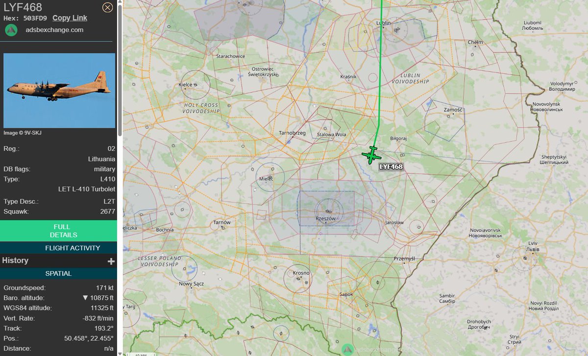 PolishMilRadar's tweet photo. 📅 23.08 🕑 15:07LT - 🇱🇹✈️ Litewski L-410 zniża do Rzeszowa 🇵🇱

🇱🇹 Litewskie Siły Powietrzne
✈️ #LYF468 LET L-410 Turbolet | Reg: 02 BLUE
🛫 Baza Lotnicza Szawle #EYSA 🇱🇹
🛬 Rzeszów-Jasionka #EPRZ 🇵🇱
🔗 https://t.co/UwCWclizYW

#POLMILRADAR https://t.co/2BeyBZgkji