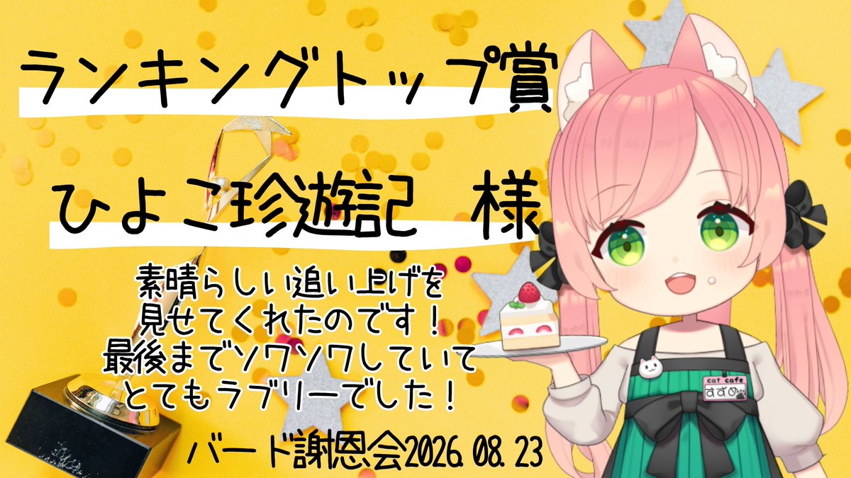morindrite's tweet photo. #バード謝恩会 
ワンデー大会終了です！
不慣れが露呈した部分もありましたが突貫工事パワーの95％を注いだバードルールを楽しいと言ってもらえてとてもとてもハッピーです ٩(ˊᗜˋ*)و
10戦以上打ってくださった117名の皆様ありがとうございました！
おしゃべりや卓回しに来てくれた方々もありがとー♡ https://t.co/BytZRl1q3d