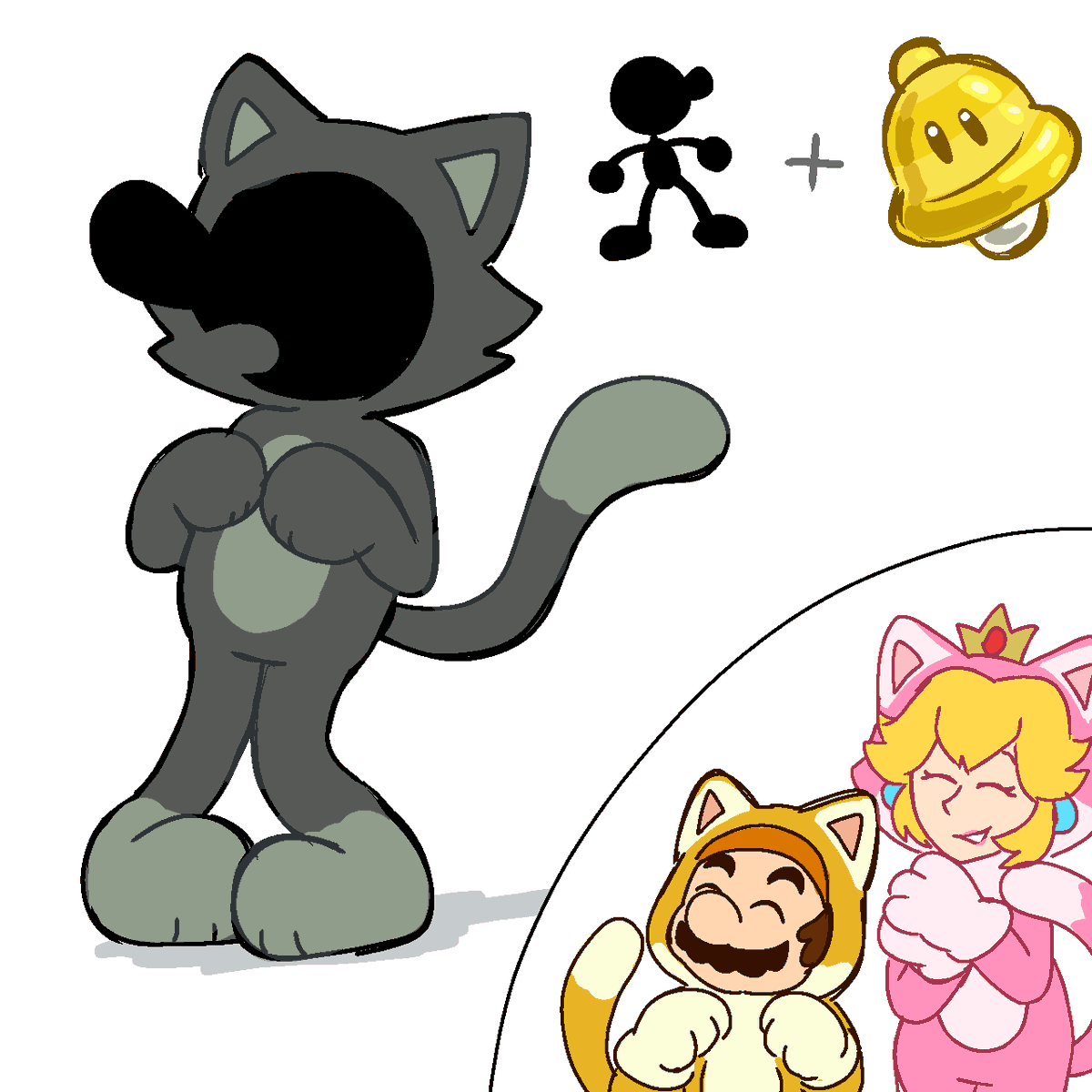 kirbychu26's tweet photo. Not sure if this is exactly what you described but here's a furryish G&amp;W :3
#gameandwatch https://t.co/BQYgq5HKro
