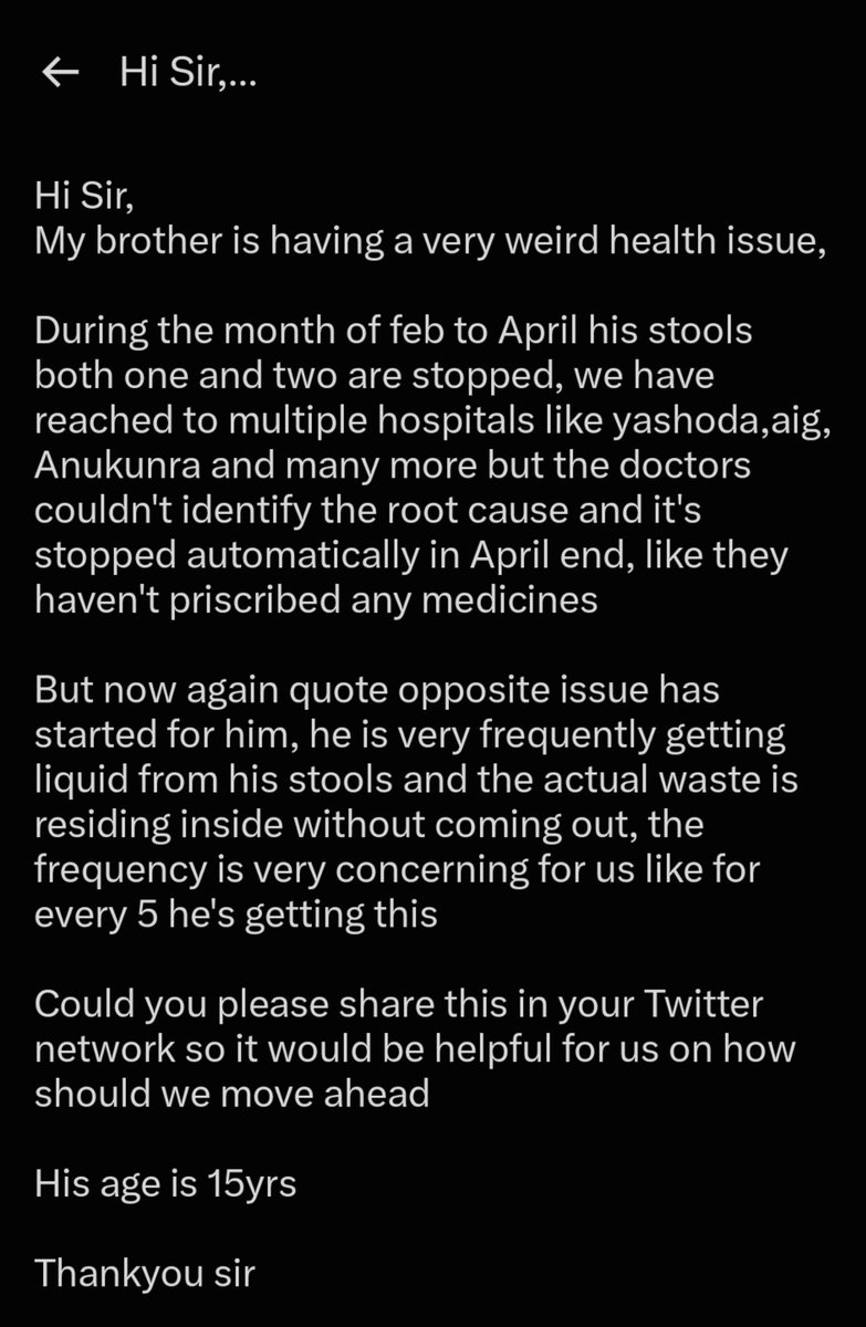DealsDhamaka's tweet photo. Dear doctors, 

Really require your attention and guidance here. 

X, please do your magic 🙏 for a 15 year old https://t.co/6zyvC4aRYB