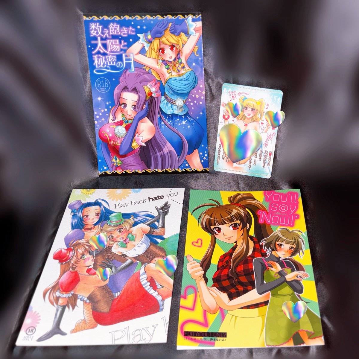 shiovanilla's tweet photo. 弊サークルの昔のえっちな本が欲しい！とのご要望いただきまして、BOOTHに置くことにしました。
音ゲー、アイ◯ス、アイ◯ツ、パチ＋スロ系…写真にあるのは全部置きます。
日付変わるまでにはページ作れるかな…ほんとに古いんですけどご興味ありましたら…。 https://t.co/yk9EtTMNba