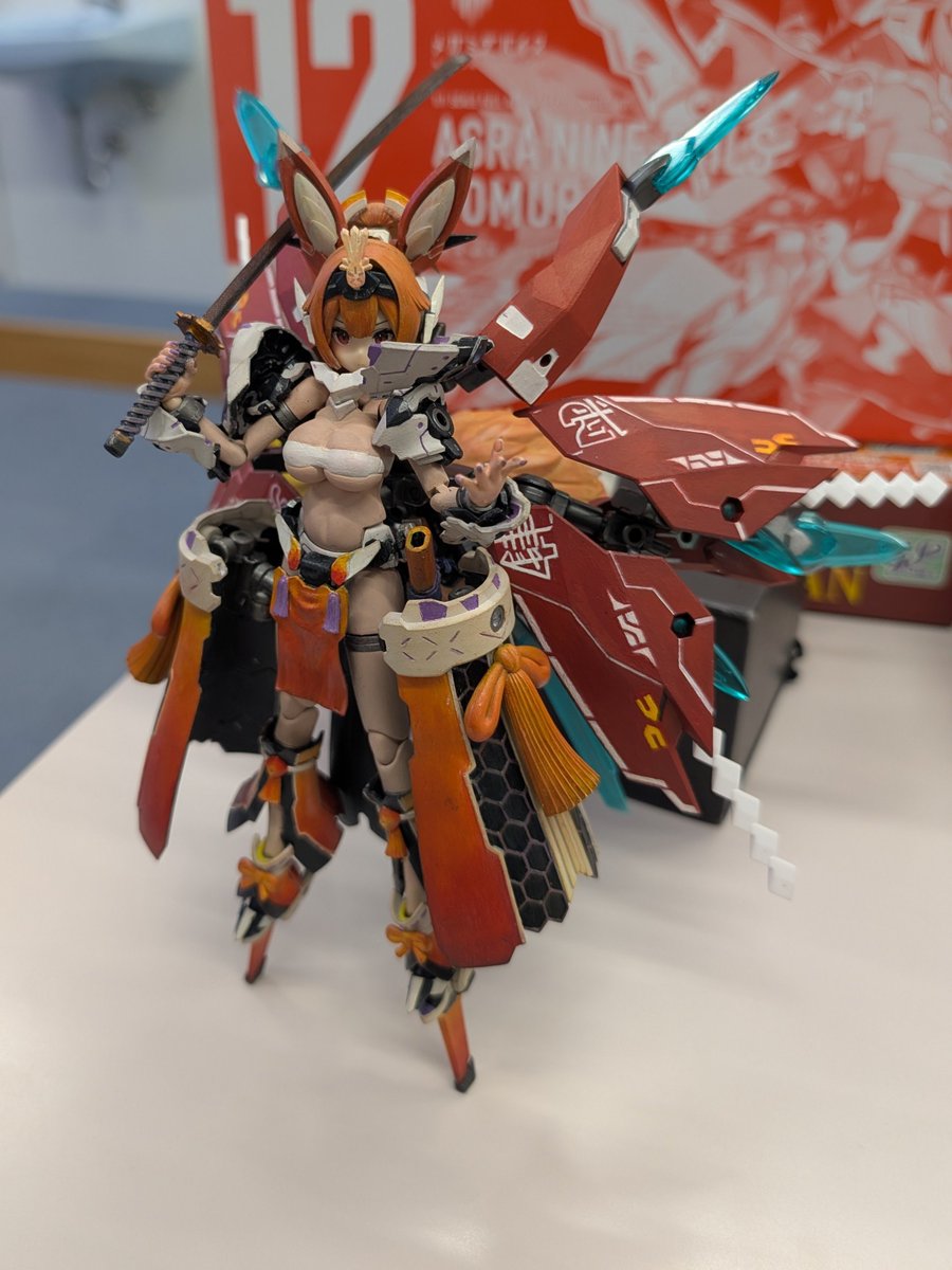 TPO_riran's tweet photo. チビチビと進めていたバスタードール玉藻メイン武装完成です。
これにあとナンバーを書いたらほんとに完成 https://t.co/UrITDa6nh6