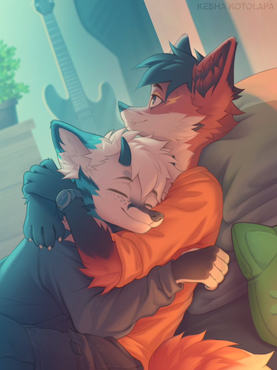 AnthroWolfie's tweet photo. Never letting go 🧡😍🤗

🎨 Art by @kesha_kotolapa https://t.co/ZovDjHneEv