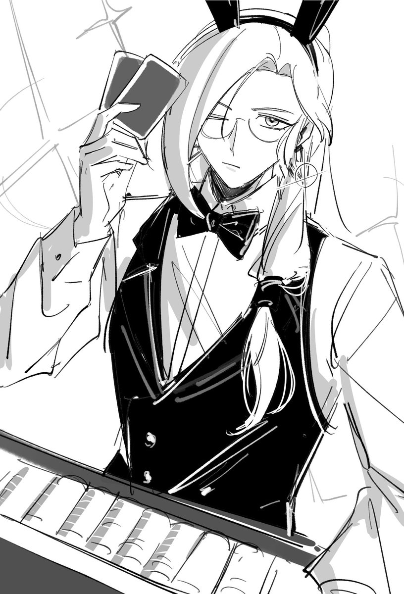 azali0h's tweet photo. クラーリィ様 確かにと思って描いた🎰🐰 https://t.co/yOdIAS46OX