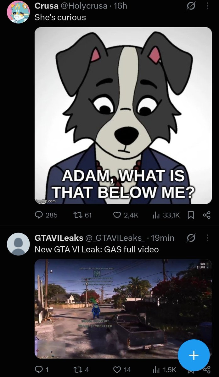 kkniow's tweet photo. @Holycrusa A GTA 6 leak https://t.co/t1SVaHyQt7