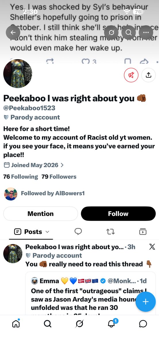 Tempest_Th0rn's tweet photo. @SyltheIronLady @batshit1234 @I_amMukhtar Goodness, she’s now got a pic of my boobs as her profile picture. That’s fangirling &amp; then some 😳 https://t.co/e3QDQOQmYX