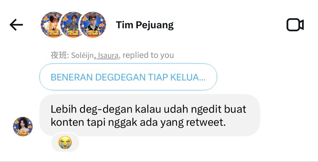 morarchie's tweet photo. Atur aja, Bang, kelompok gue punya fear-nya sendiri. 😭 https://t.co/3EzNY0T2EV