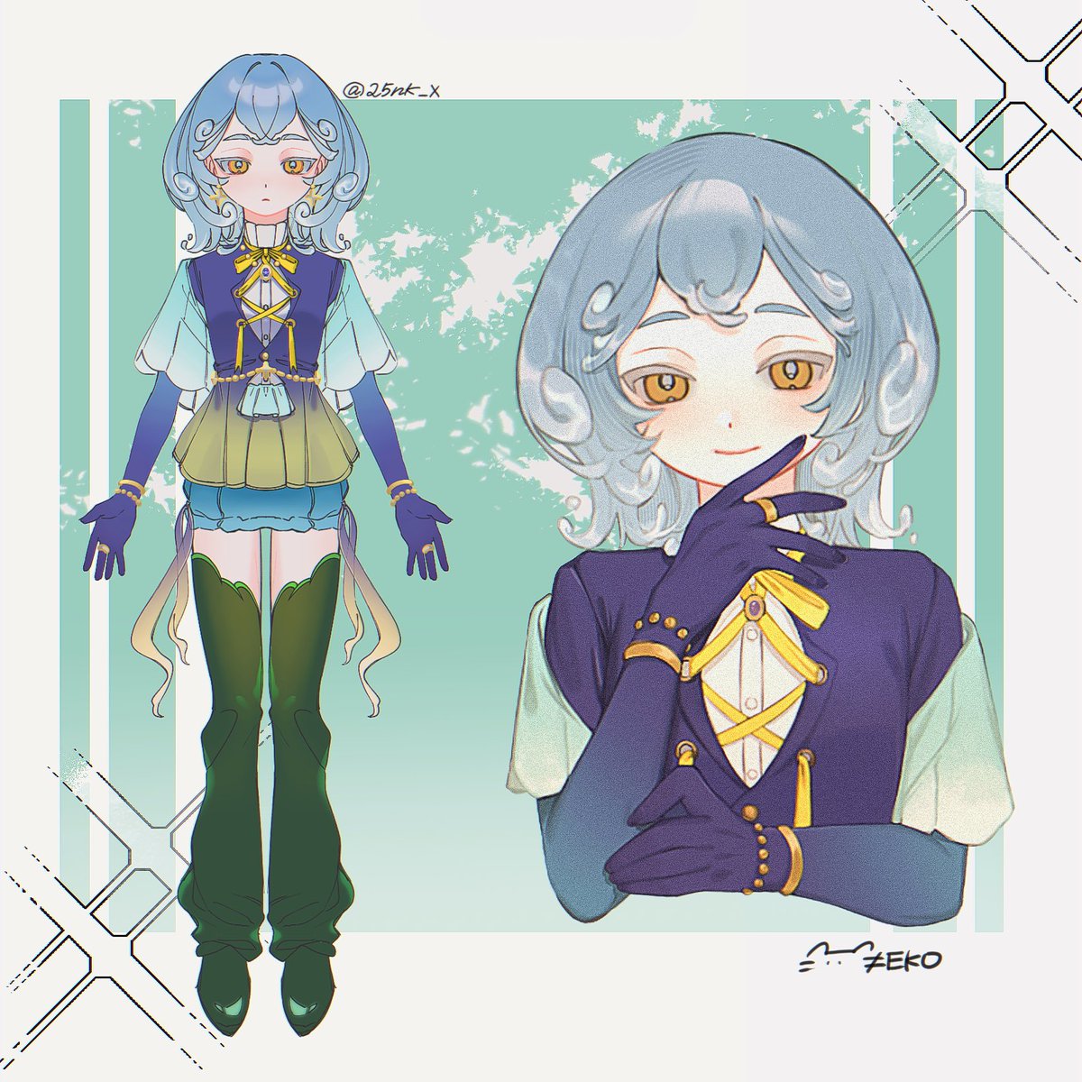 25nk_x's tweet photo. 🌊💭
 #oc   #イラスト https://t.co/VmlOVr0B3E