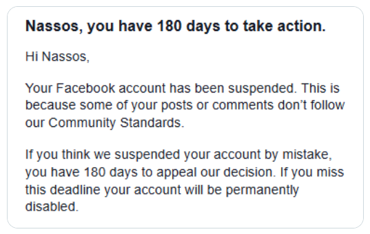 grsail's tweet photo. Apparently Facebook thinks I’m a danger to the safety of its users, so they blocked me. Completely ‘coincidentally,’ my page got 230,000 visits last month… https://t.co/cMNjCCWaIP