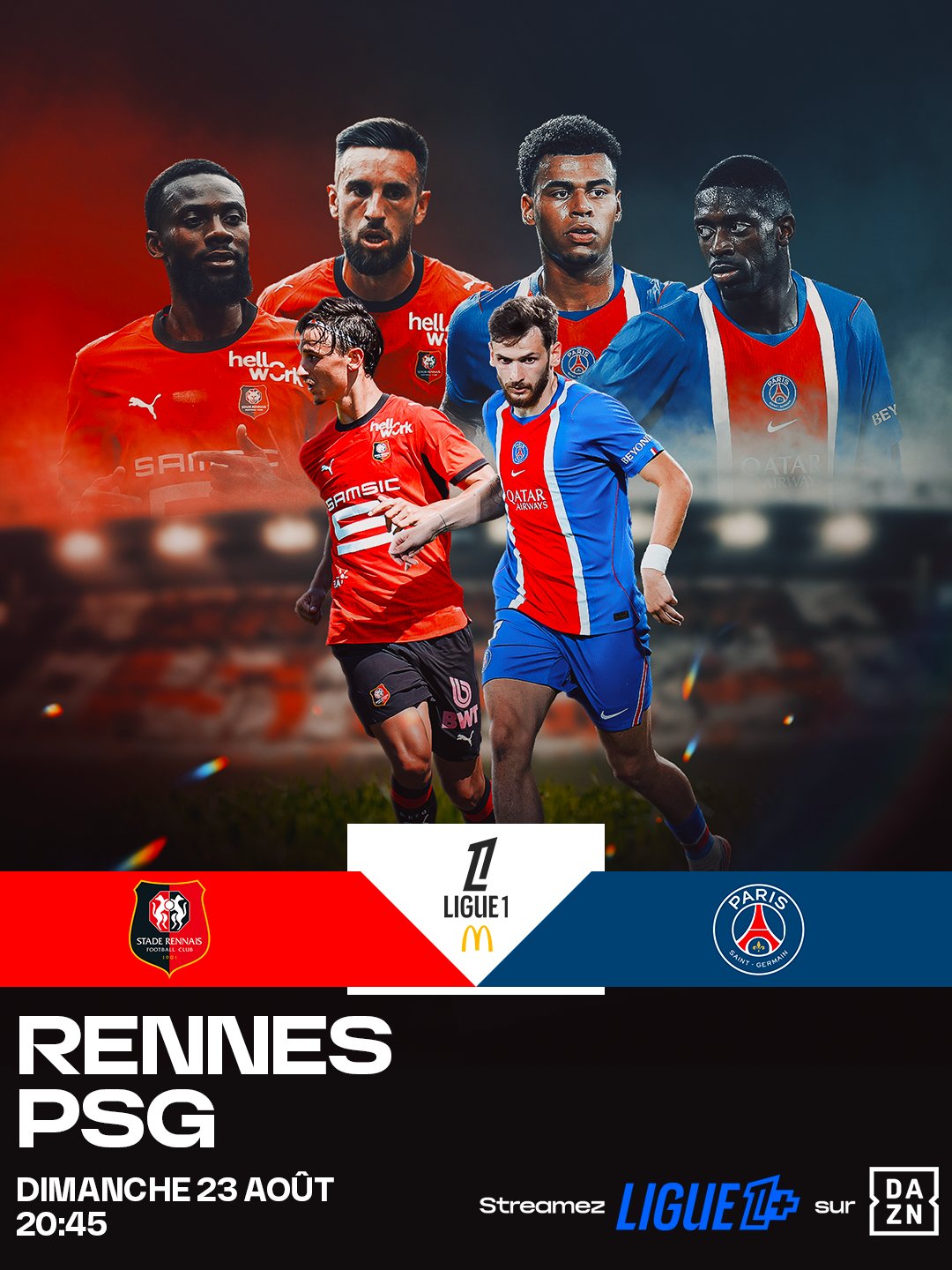 🇫🇷 @staderennais - @PSG_inside ⏰ En direct à 20h45
📲 sur le service Li...