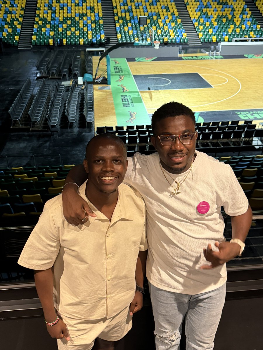 gyaigyimii's tweet photo. With my guy @crazy_kennar inside BK Arena, Rwanda 🇷🇼 

#MindsetReset2026  #AfricaResets https://t.co/RrLoglii6k