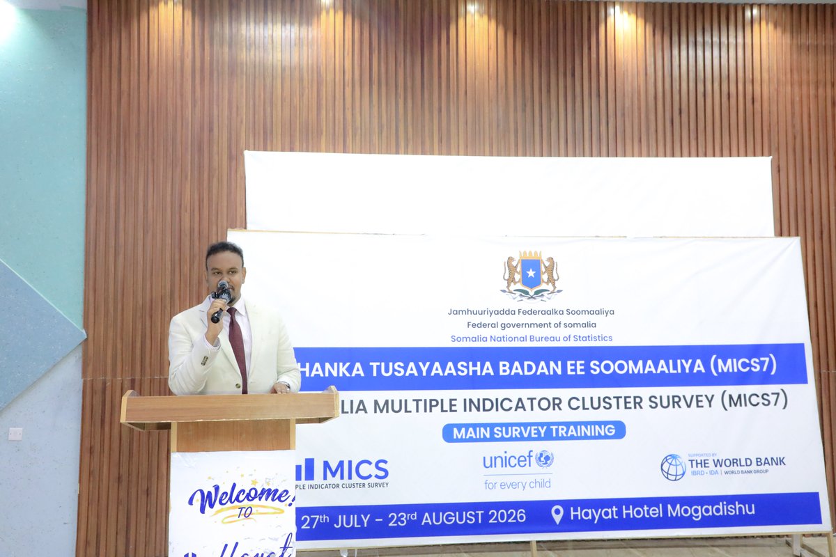 unicefsomalia's tweet photo. 📊 Somalia has launched data collection for the  Multiple Indicator Cluster Survey (MICS7), a nationwide survey providing vital information on children, women and families.

The evidence gathered will help inform policies, improve services and support progress towards the #SDGs. https://t.co/YSi10i1R9v