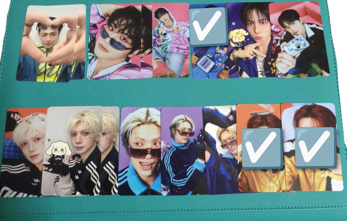 misaking_u's tweet photo. ATEEZ ANITEEZ IN COLOR 購入特典 3Dステッカー ラントレ 交換

【譲】写真1、2枚目(ホンジュン ソンファ ユノ ヨサン ミンギ ジョンホ)

【求】写真3枚目 サン(赤枠＞青枠＞その他)

郵送での交換希望です！お気軽にお声掛けください。

#ATEEZ交換 https://t.co/6UOX0gu5Py