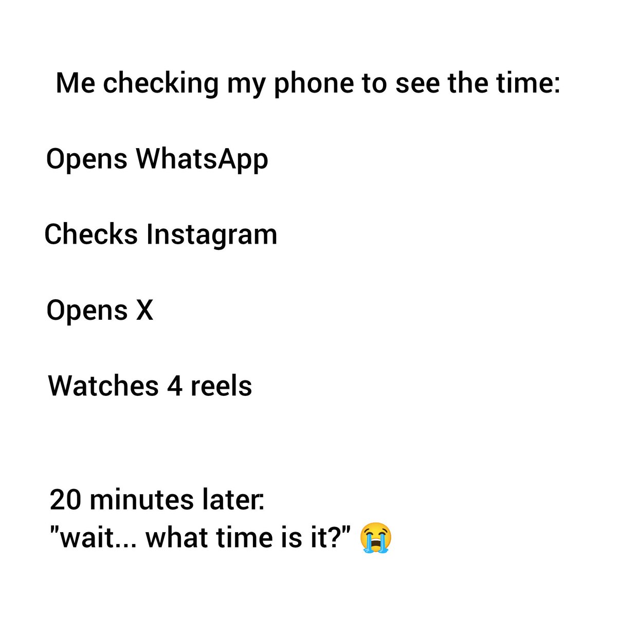 TheMemeHubHQ's tweet photo. I just wanted to check the time bro 😭 https://t.co/yhTYaqWFEA