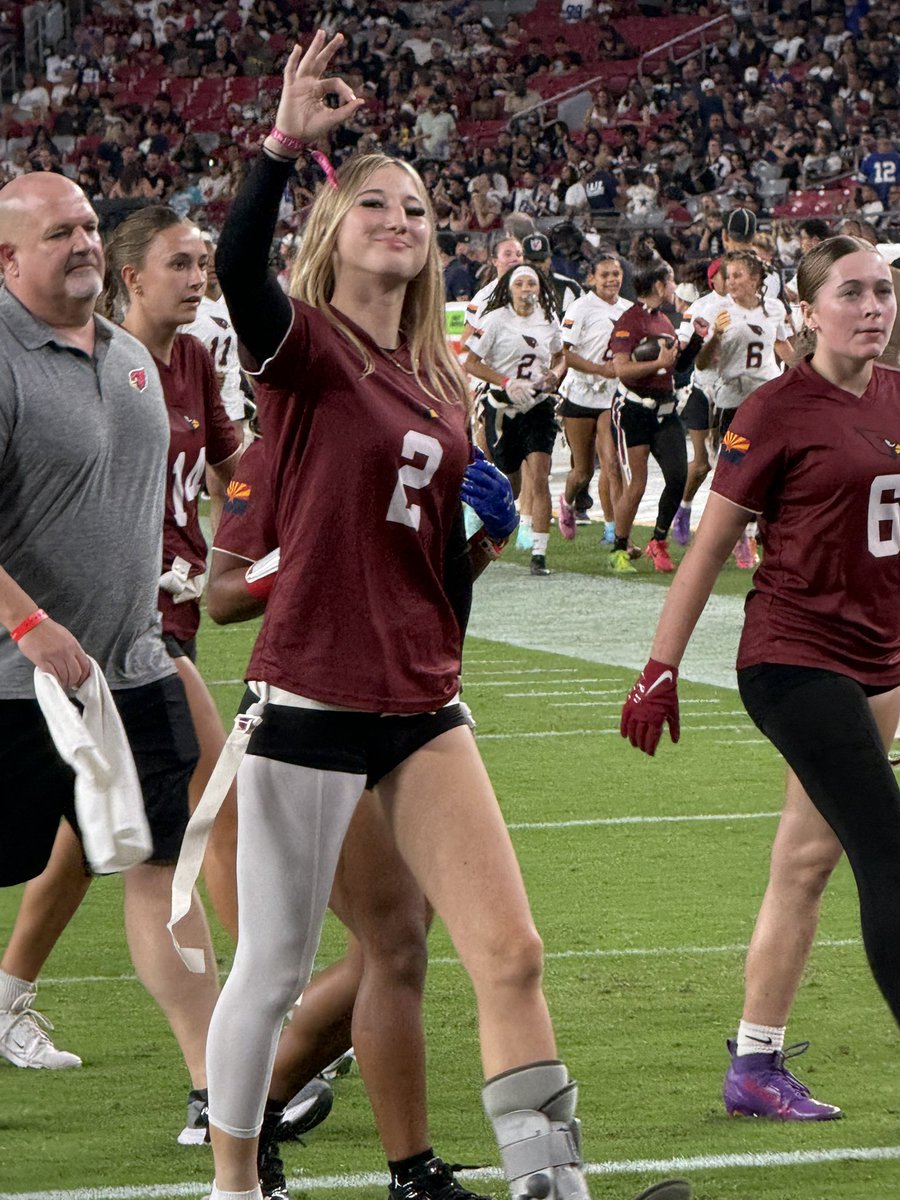 MovePerformance's tweet photo. Another Move athlete representing AZ girls flag football.. Evie is always reppin’ MOVE!!👌👌 https://t.co/3M9C6fxATj