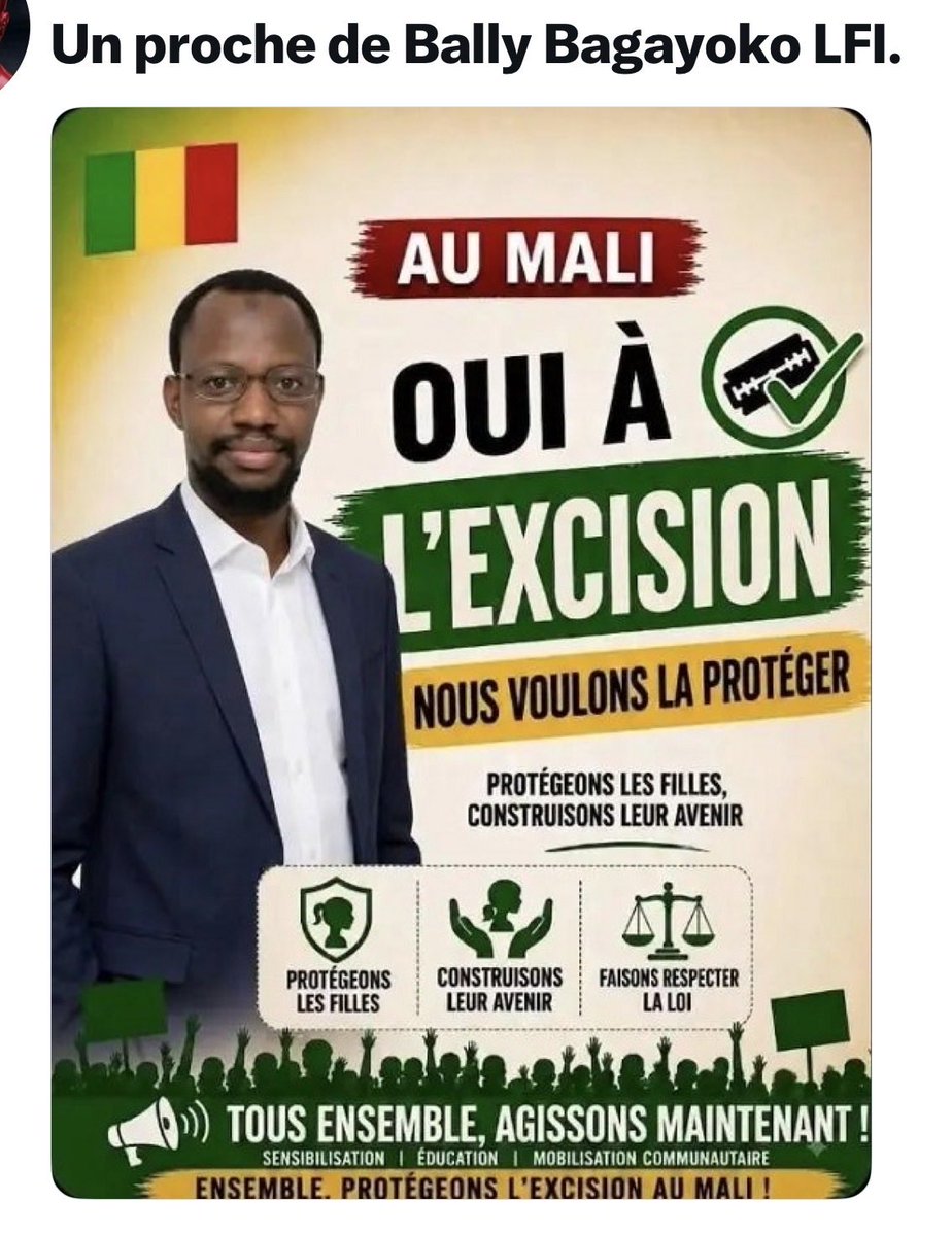JefHugo99582's tweet photo. LES AMIS DE LFI VEULENT AUTORISER DE NOUVEAU L’EXCISION EN AFRIQUE, ET ENSUITE LA RENDRE OBLIGATOIRE … 
L’ISLAM RESPECTE LES FEMMES ?? https://t.co/vgJpFt2NvN