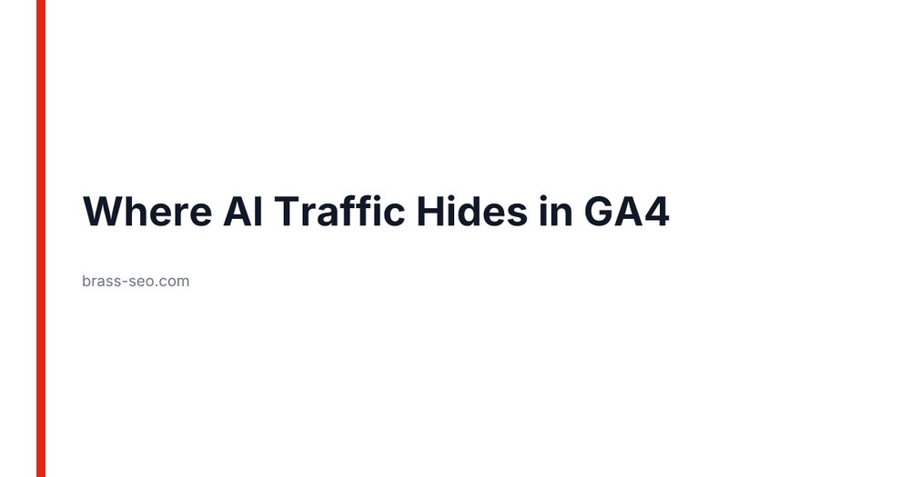 brass_seo's tweet photo. ChatGPT sent someone to your site today. GA4 filed it as https://t.co/hl51aEBAOM / referral, sitting between your other referral sources like it's nothing special. Perplexity and Gemini get the same treatment. Brass-SEO pulls all of it into one plain-English view. https://t.co/dPebVjXidD