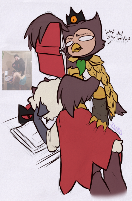 SE_SWolf's tweet photo. The four having a good time ♪(^∇^*) 
🐑🐐🐍🦉

#CultoftheLamb #cultofthelambfanart https://t.co/KH8vuBrcqP