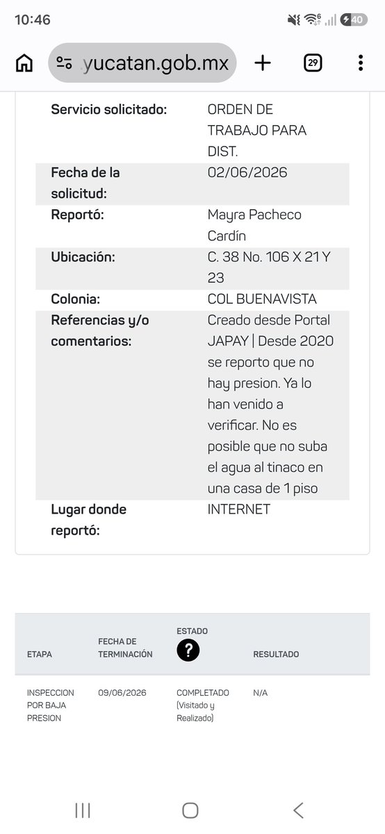 mpcardin's tweet photo. @huachodiazmena @JAPAYOficial como es posible que se haga un reporte en japay y digan que se atendió cuando el problema sigue y no pongan ninguna respuesta https://t.co/8wfUPMk2XQ