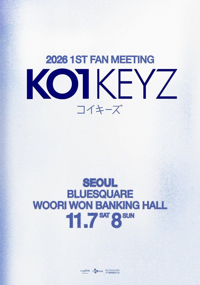 trustedbyall's tweet photo. 👑 KO1KEYZ 1ST FAN MEETING IN SEOUL
🎫 チケット代行 受付中！

📅 2026.11.07 (SAT) / 11.08 (SUN)
📍 BLUESQUARE MASTER CARD HALL

✨ 即時予約可能チケットあり
✅ FC先行・一般発売対応
🌏 海外ファン歓迎・入場サポート
💺 連番・良席サポート

📩 DM受付中 https://t.co/B4cTL9EJKf