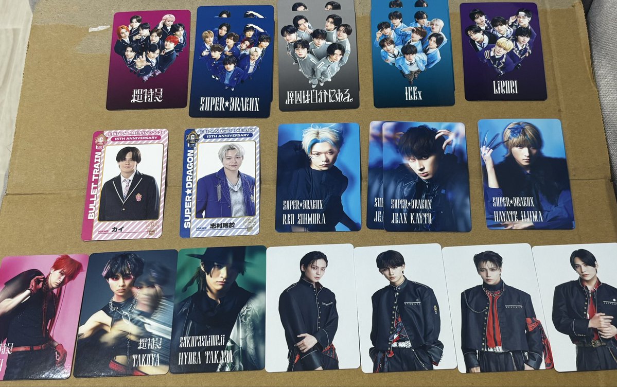 agbf2f's tweet photo. EBiDAN Yes!東京 ワイトー 封入特典 エビミュ トレカ ポストカード 入場特典

【譲】画像
超特急、ONE Ｎ’ ONLY、ワンエン、SUPER★DRAGON、スパドラ、原因は自分にある。げんじぶ、ICEx、Lienel
タクヤ、カイ、TETTA、SHOW、TAKUYA
【求】買取 EIKU、M!LK関連 https://t.co/pI7RK3XRuh