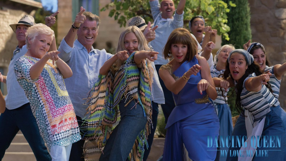 JCPFilms's tweet photo. #DancingQueenMLML delivers timeless ABBA tunes performed by the multi-talented cast, featuring showstoppers like “Waterloo” and a rousing ensemble rendition of “Super Trouper” that proves the music remains synonymous with the story. Hear it in theaters today. https://t.co/qutfyKAAml