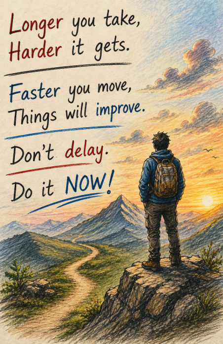 Bhattg18's tweet photo. Stop waiting. Start moving. Every step forward makes things better. 🔥
#TakeAction #DontDelay #KeepMoving #Motivation #Discipline #GrowthMindset #Success #SelfImprovement #KeepGoing #Inspiration https://t.co/T5om6NdsGj