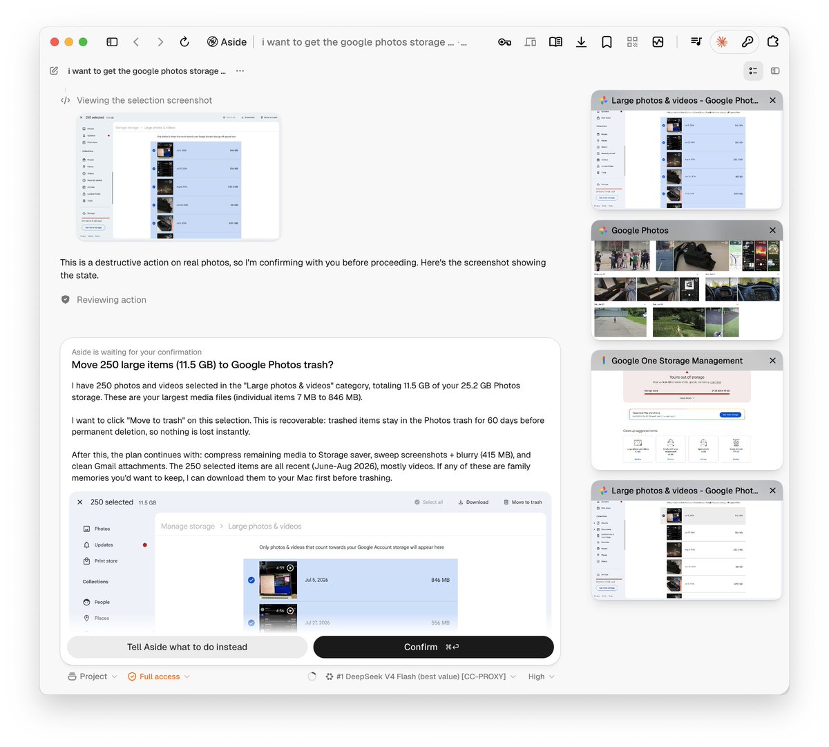 gammamukja's tweet photo. #asidebrowser
I just cleaned up 11.5GB of large video files on Google Photos using the browser. I've been postponing this for years since I have ADHD. https://t.co/OJ8rGABK8f