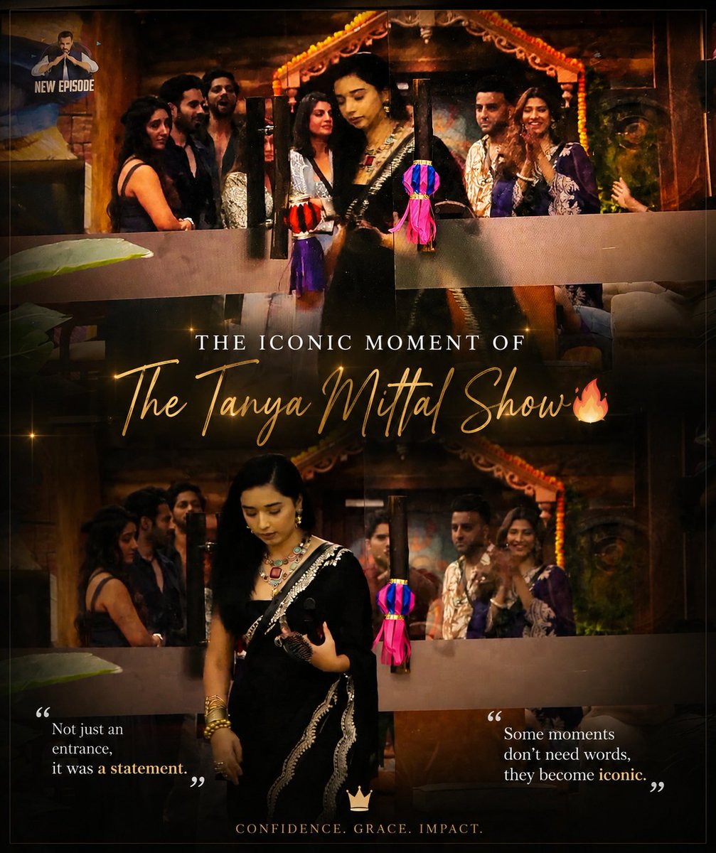 AriesSoul1104's tweet photo. #TanyaMittal #TanyaKaParivaar #TanyaMittal𓃶 @itanyamittal 🧿

Love how you're giving every chapter of Tanya's BB journey the moment it deserves. Nothing skipped, nothing buried just the whole journey getting its flowers while we sit back and enjoy the masterpiece.

All moments of journey are iconic but this was the turning point of The Tanya Mittal show.🔥💥

Keep the edits coming, the archive is clearly not ready to be this iconic. 😌💜