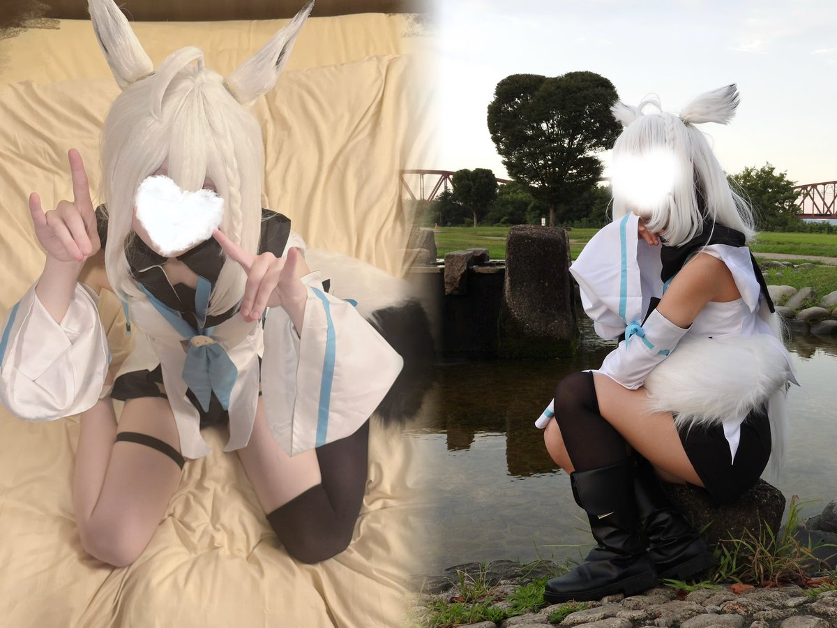 yoruyoru__night's tweet photo. 最近フブちゃんの写真好評で嬉しい‼️

いっぱい見てください🫶

1枚目📸→@ch31310485 
2枚目📸→@C2sub201 

 #白上フブキコスプレ  #すこん部 https://t.co/PYdEiyukIV