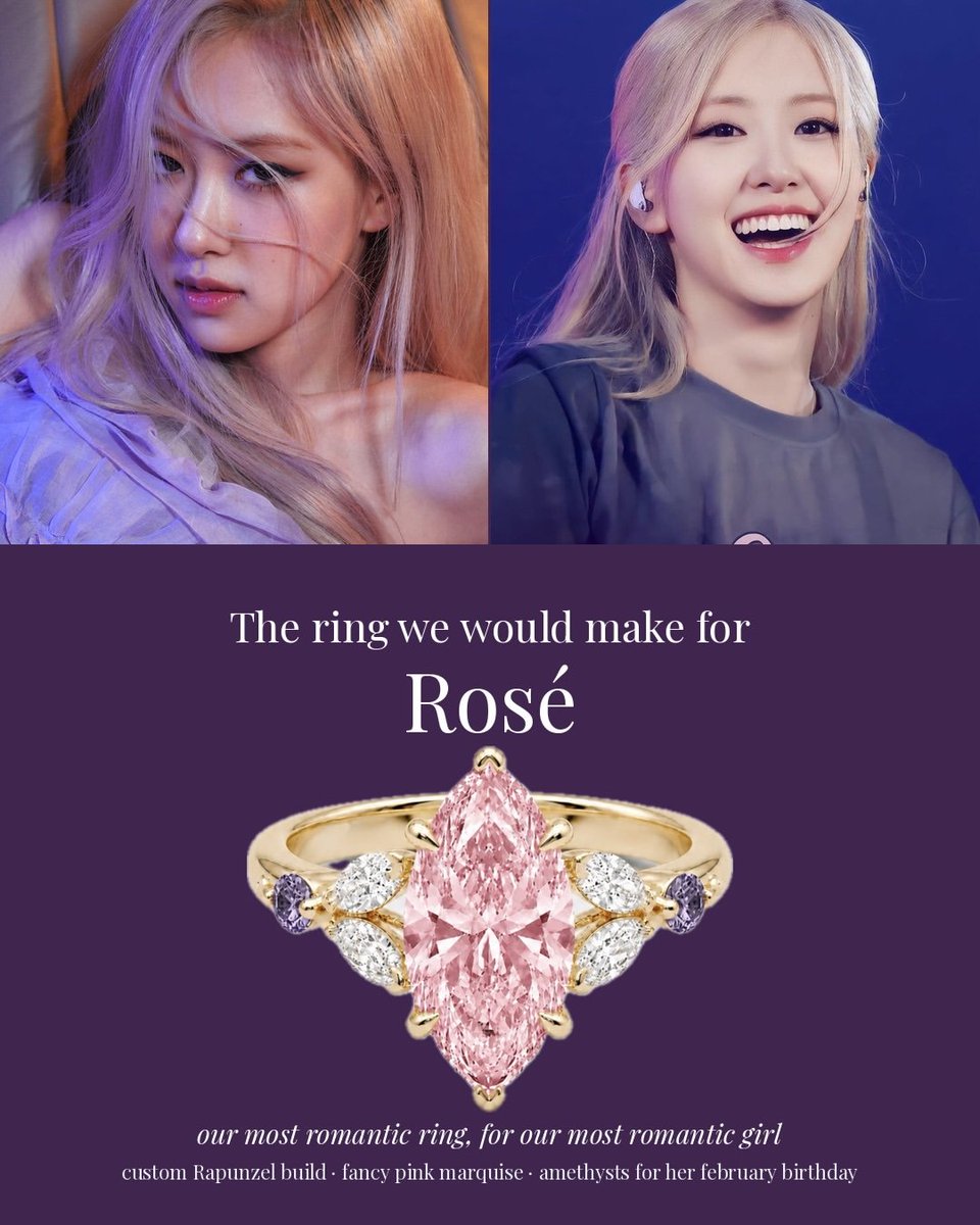 putrakadua029's tweet photo. Mr. Lee, a Korean family jeweler, handcrafts every ring while listening to BLACKPINK, with Lovesick Girls being his favorite. He designed each ring to represent the girl it belongs to.
🐿️ Rosé : the most romantic girl gets the most romantic setting, with pink details and amethyst accents for her birthstone.
🐻 Jennie : Kuma & Kai are placed inside the band, keeping something precious to her close forever.
🐰 Jisoo : inspired by the lily of the valley, her mother’s favorite flower, with every detail carrying a beautiful meaning.
🐥 Lisa : her real name and heritage are placed inside the band, keeping a piece of her identity with her forever.
#ROSÉ #JISOO #LISA #JENNIE 
Cr to : luther_diamond