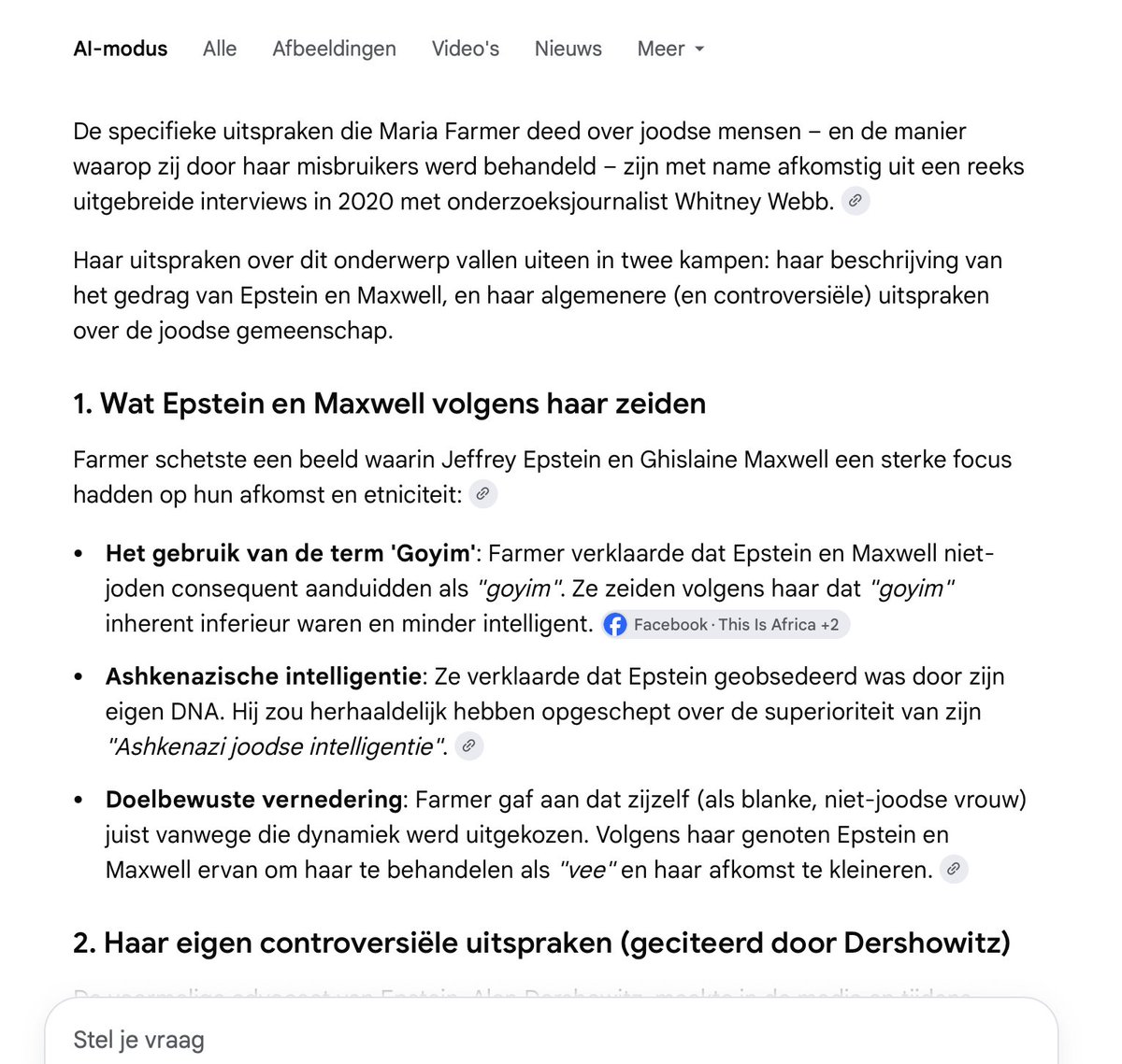 vleugel6's tweet photo. @P0eMPieDinges @Cryptopian87 @grok Waar google ai tegenwoordig wel niet nuttig voor is. Gek dat we dit aspect nooit in het nieuws horen https://t.co/QHt1KqfIIO