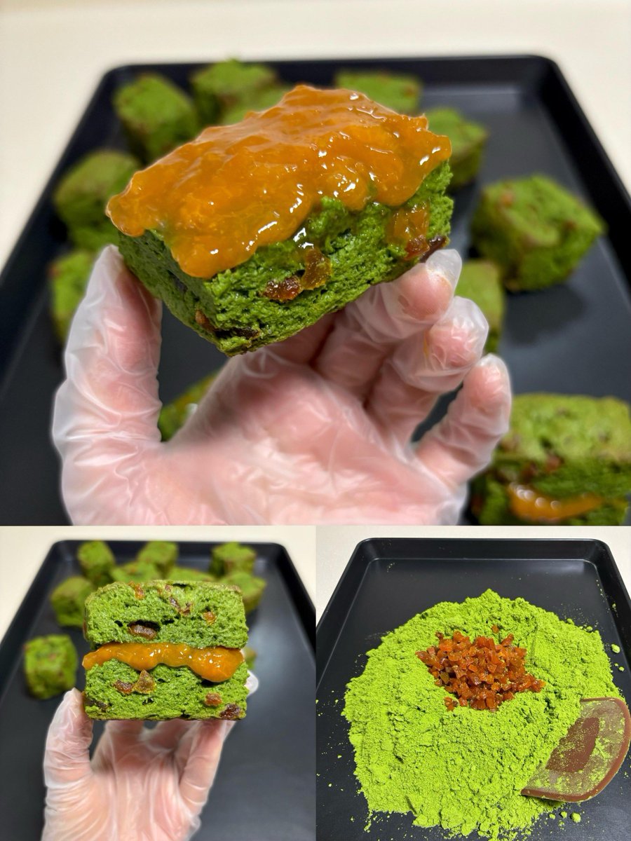 Weinee8's tweet photo. Just nailed my first matcha cream cheese scone! Flaky, tangy, and so satisfying  #BakeVibes https://t.co/N7KgMPSpmE