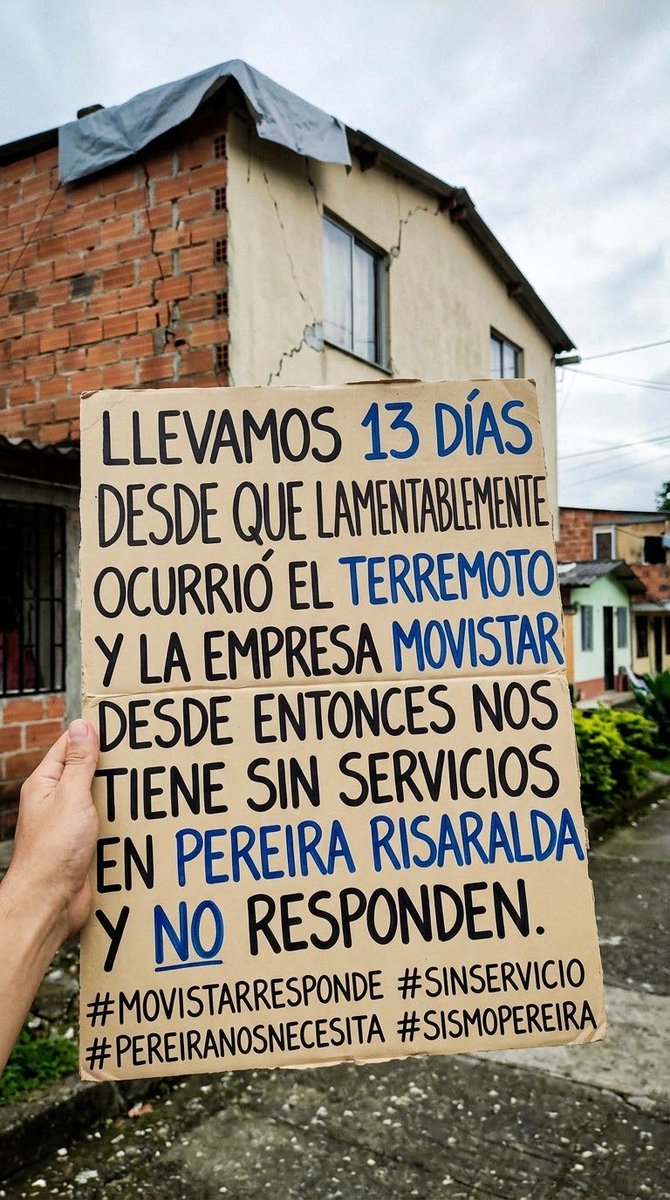 EliasC97's tweet photo. @MovistarCo Llevamos 23 días sin internet fibra óptica en Pereira y Movistar no responde! @movistarcolombia #Movistarresponda https://t.co/auLzmvvnxy