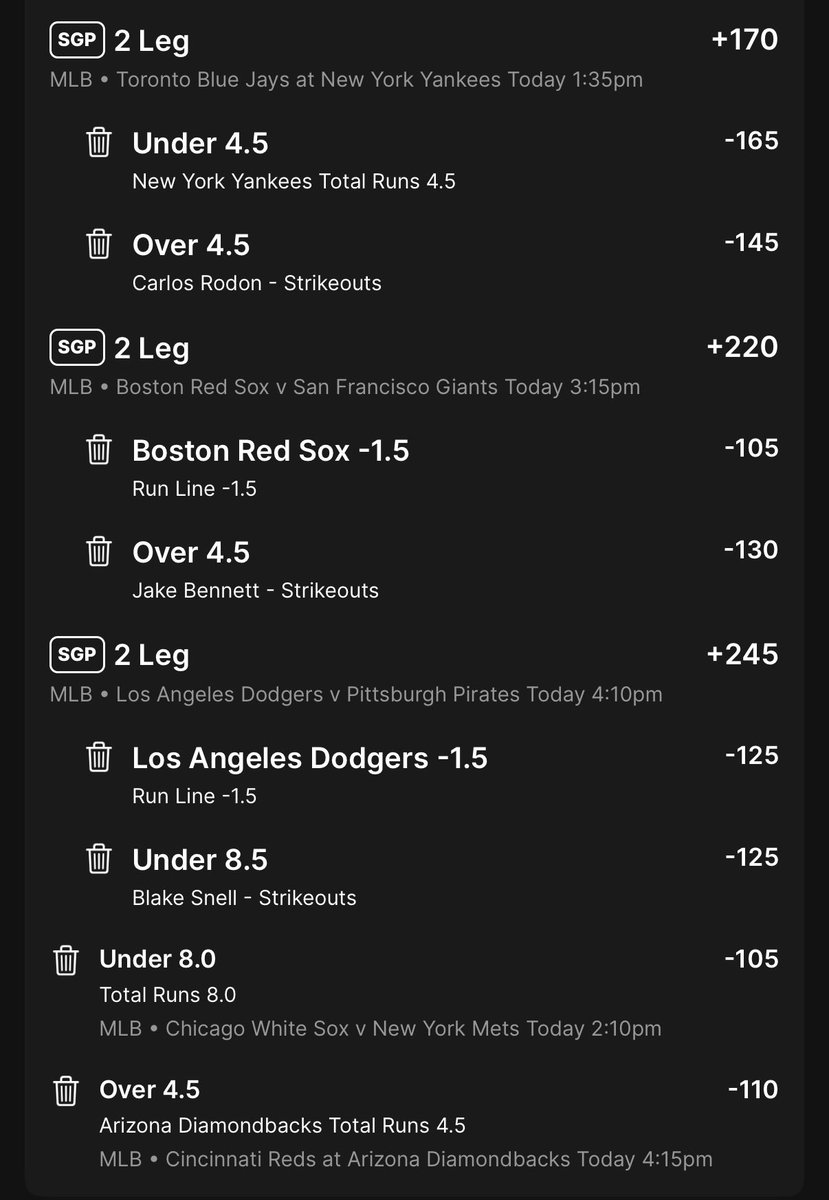 imJustBart99's tweet photo. I like these MLB Bets https://t.co/nqojQOt7Q9
