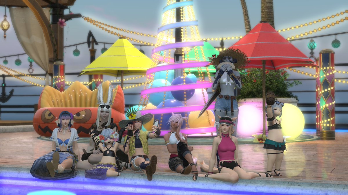 Emel_Satanas's tweet photo. 夏SS会
#LongTail_ff14 https://t.co/l86oN6ltc7