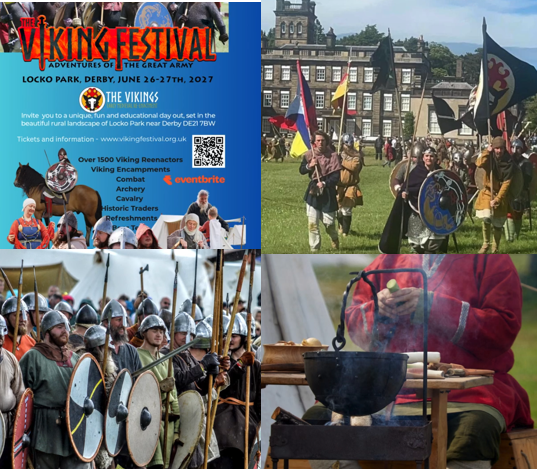 TheVikingsUK's tweet photo. The Vikings invite you to attend a fun and immersive day out at Locko Park, #Derby, 26-26 June 2027. 100s of #Viking reenactors will recreate a Viking encampment, full of craftsmen, traders and warriors of the Great Heathen Army
Full information &amp; tickets: https://t.co/LCPm1INdqN https://t.co/WF51jo0P8i