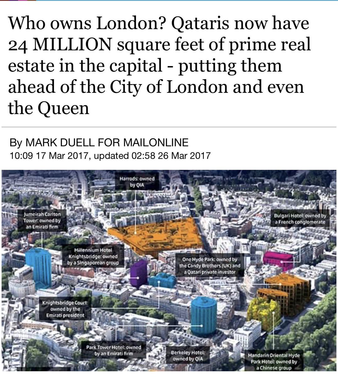 koshercockney's tweet photo. The Muslim Brotherhood owns more of the UK than you may think. 

This article is almost 10 years old. 

Just think how much it owns now. https://t.co/YP3bza9WsB