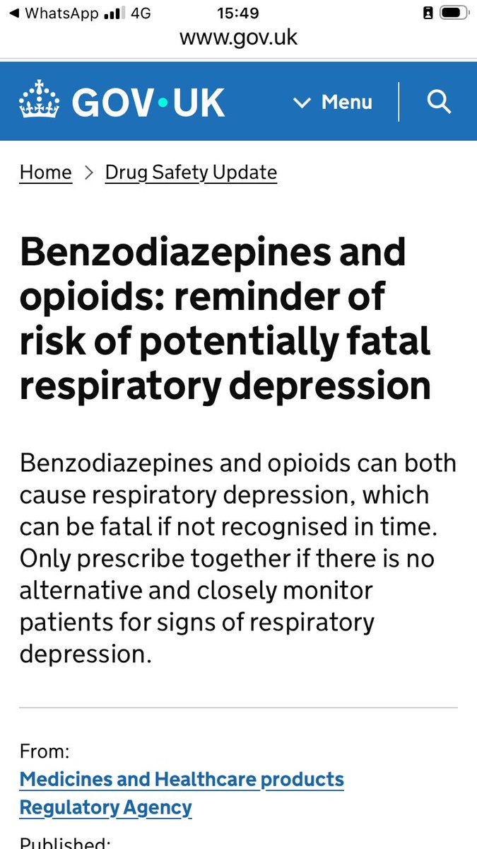 ABridgen's tweet photo. The warning below that NHS staff must NOT administer a benzodiazepine and an opiate because of the risk of fatal respiratory depression was issued 16 days before NICE guideline 163 recommended Midazolam (benzodiazepine) and morphine (opiate) as a treatment for Covid 19.
They knew https://t.co/ZBMZrxFUsJ