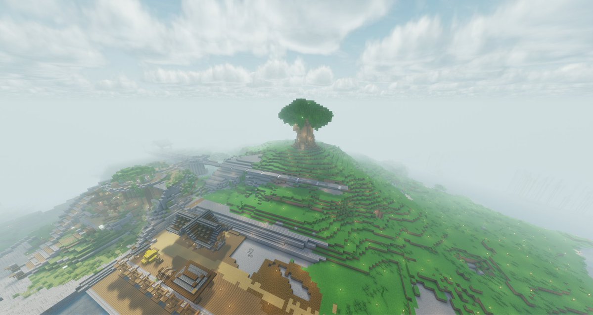 SukeKima's tweet photo. なんだか、でかい木
(制作途中/遠景)
葉の処理がのっぺらになるなぁ..
#minecraf
#マインクラフト
#マイクラ https://t.co/WSCrec1iGF