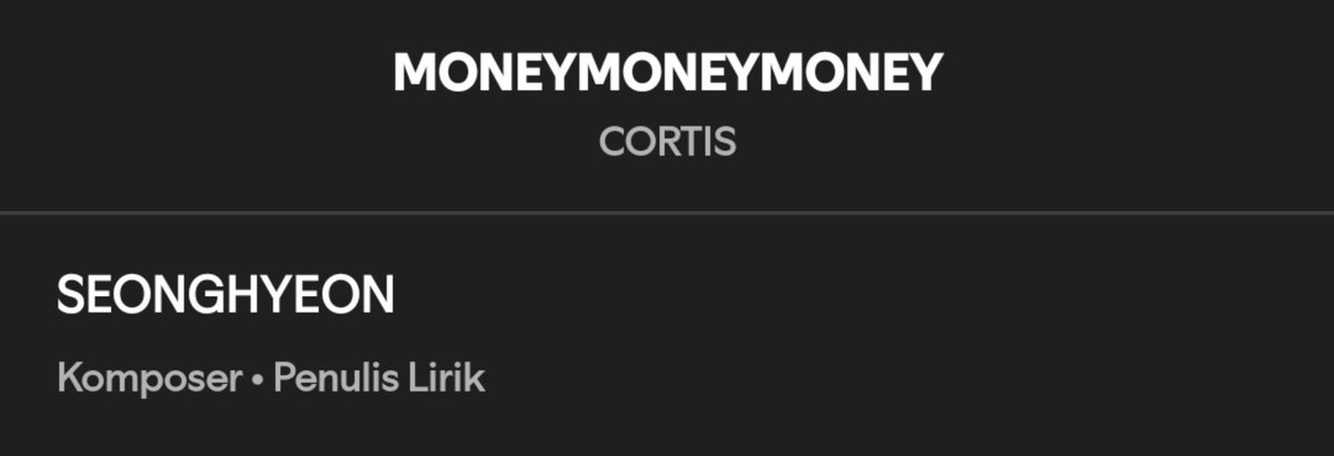 SEONGHYEONINA's tweet photo. SEONGHYEON officially credited on "PACK IT UP" &amp; "MONEYMONEYMONEY as :

✦ Composer
✦ Lyricist

OUR GENIUS SONG WRITER EOM SEONGHYEON🔥

#SEONGHYEON #성현 #ソンヒョン #严成玹 #CORTIS #코르티스 https://t.co/TitoO4uwfp