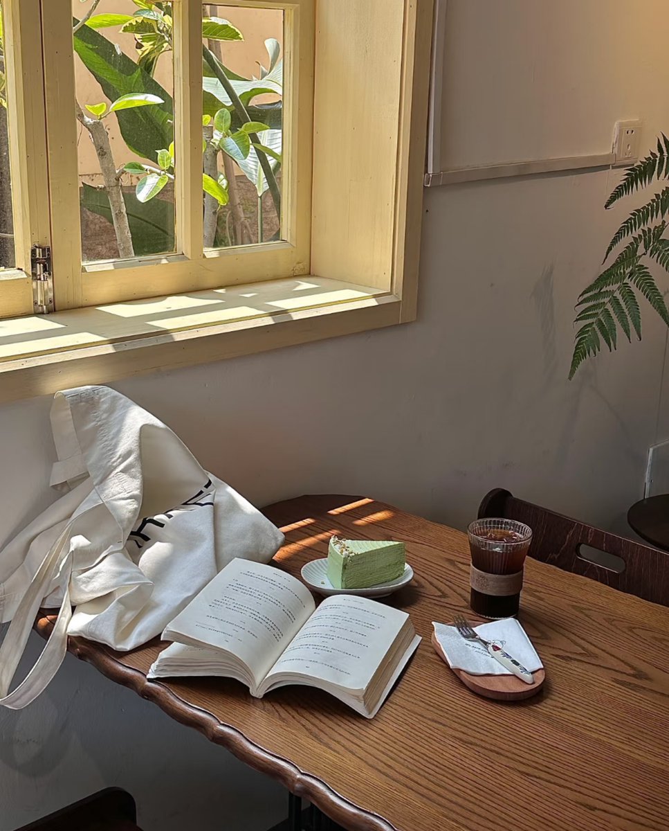 Brian98937825's tweet photo. Lazy afternoon = iced matcha u0026 a good book. Nothing beats this chill vibe https://t.co/plbzPTCatr