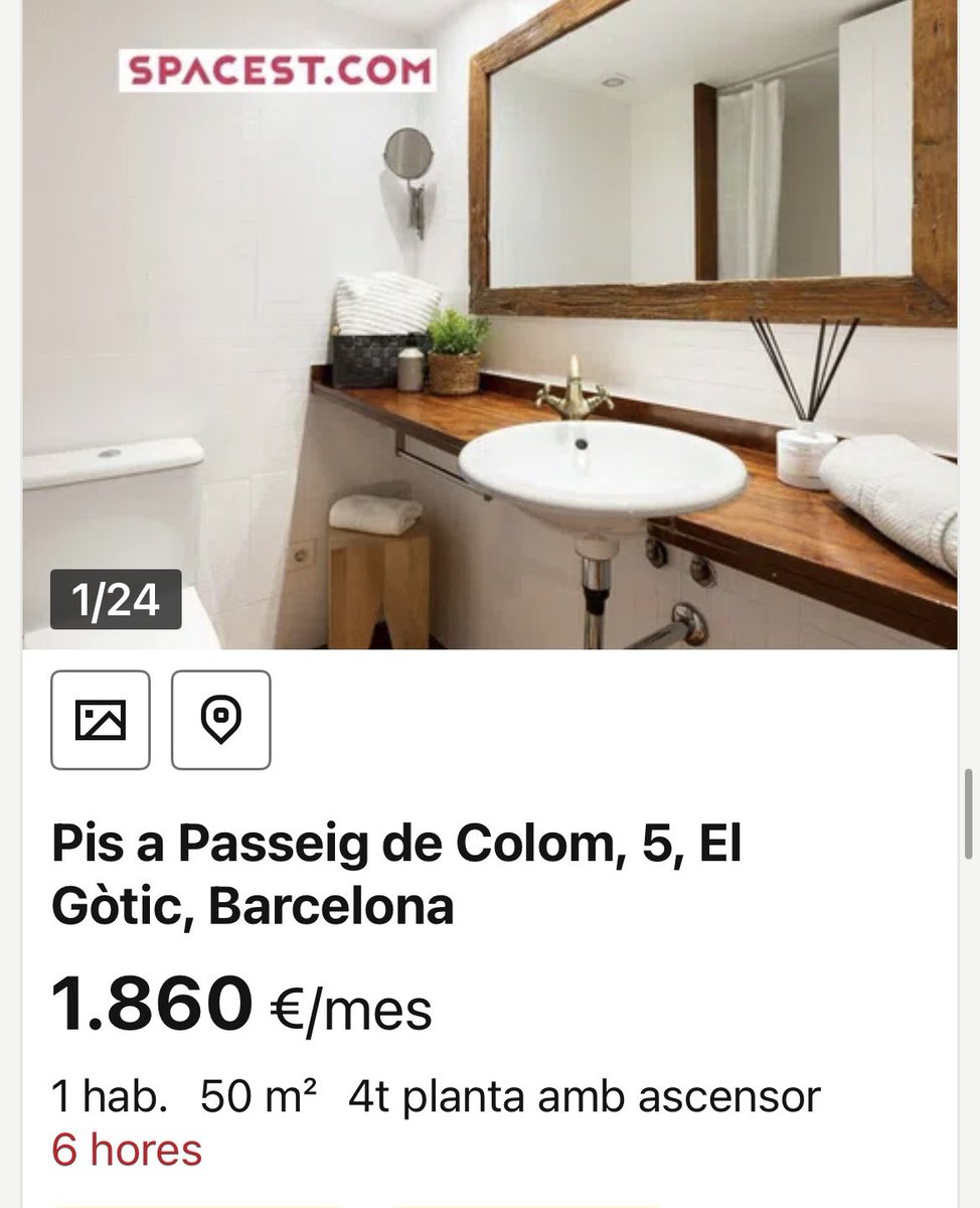 fuzzlampreave's tweet photo. Aquests d'Spacest, amb seu a Madrid, tenen un munt de pisos a BCN, no tenen telèfon, no pots visitar l'espai, cobren comissió, no respecten el topall de preus i tota aquesta mena de cosa mafiosa i indigna habitual a la nostra ciutat. El que és nou és la discriminació per edat 😭 https://t.co/FsHsFrirru