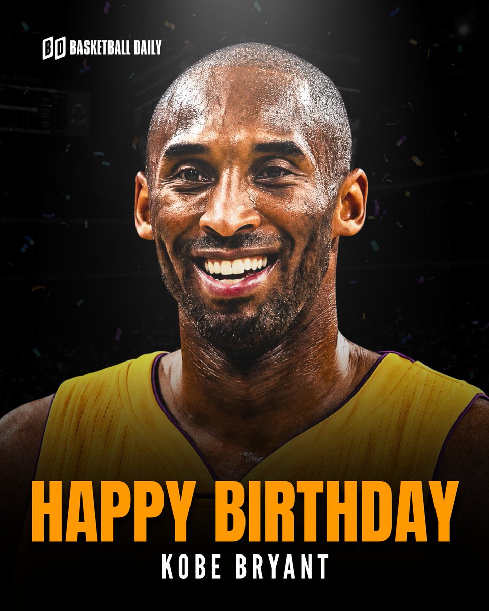 bballdailyph's tweet photo. Happy 48th Birthday to Kobe Bryant. 💜💛

🔸 5x NBA Champion
🔸 2x NBA Finals MVP
🔸 1x NBA MVP
🔸 18x NBA All-Star
🔸 4x NBA All-Star MVP
🔸 17x NBA Player of the Month
🔸 32x NBA Player of the Week.

Heroes come and go, but legends are forever ♾️ https://t.co/h3aPMd5JQx