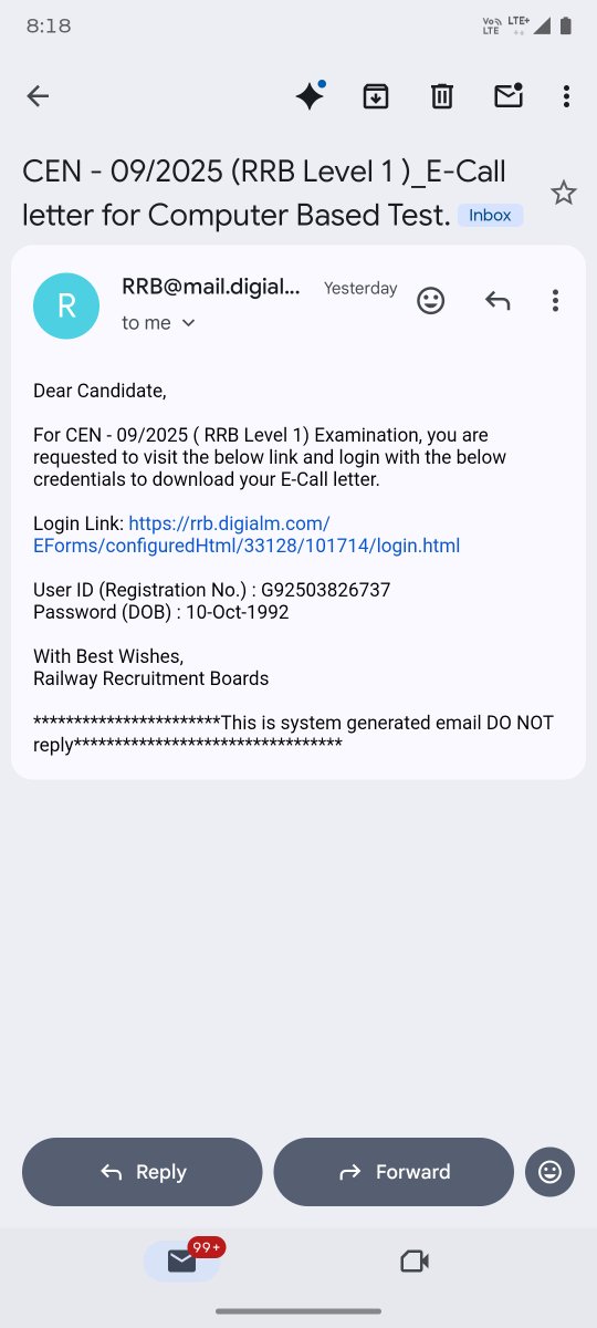 sattu_thak33495's tweet photo. Mera 25 aug. Ko exam hai rrb group d ka iskeliye jimmedar kon hai jo mera e- call letter hi download nhi ho raha hai 
@RailMinIndia @AshwiniVaishnaw @PMOIndia @INCIndia @RahulGandhi @priyankainc @rashtrapatibhawan https://t.co/xxJszflUE3
