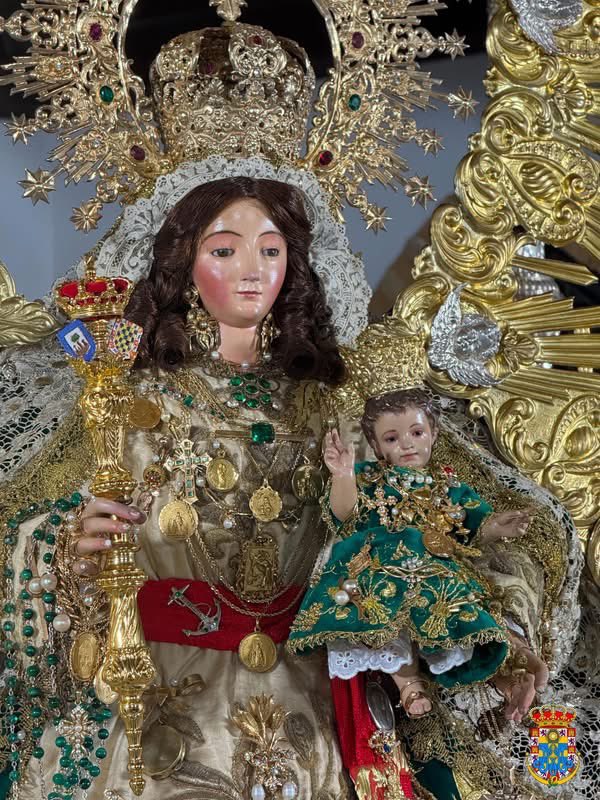 mabernalsanchez's tweet photo. La virgen de Montemayor ataviada para la Venida a su pueblo de #Moguer https://t.co/Bc3vA5iUO0